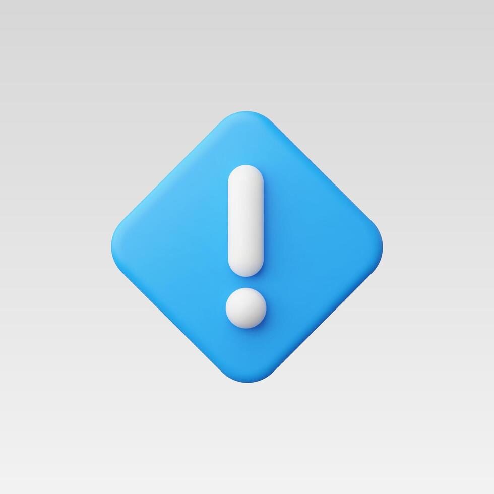 3d Realistic Warning sign illustration vector