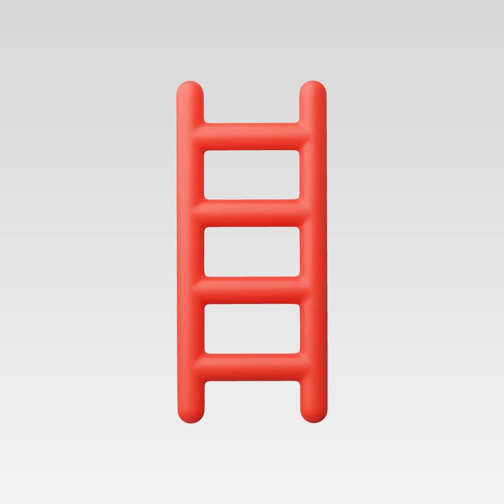 3d Realistic Ladder icon illustration vector