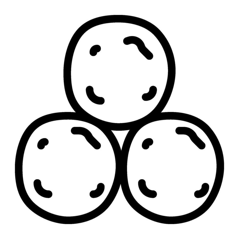 Snowball icon line style vector