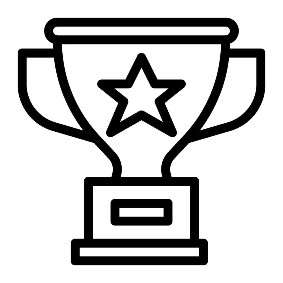 Throphy icon line style vector