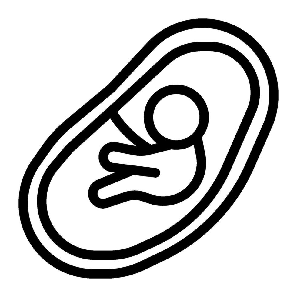 Fetus icon line style vector