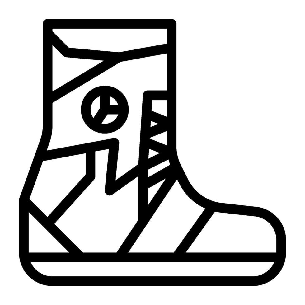 Snowboard boots icon line style vector