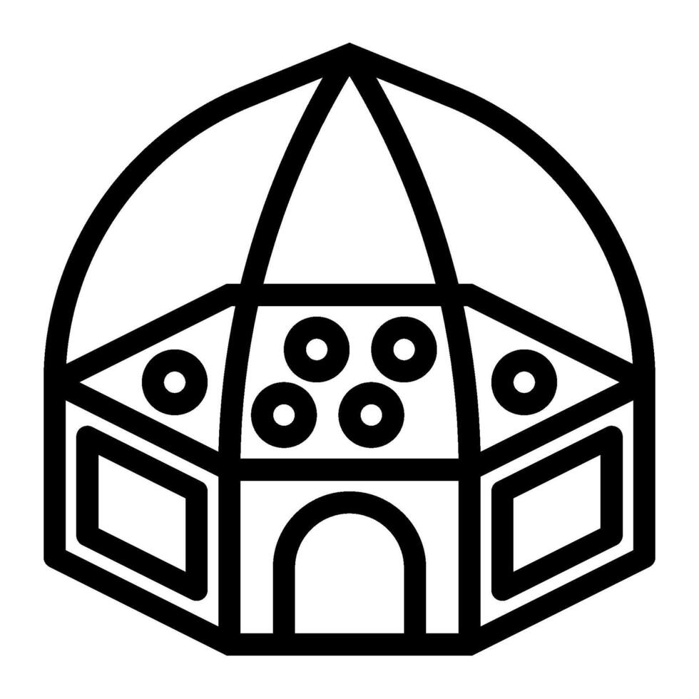 Playpen icon line style vector