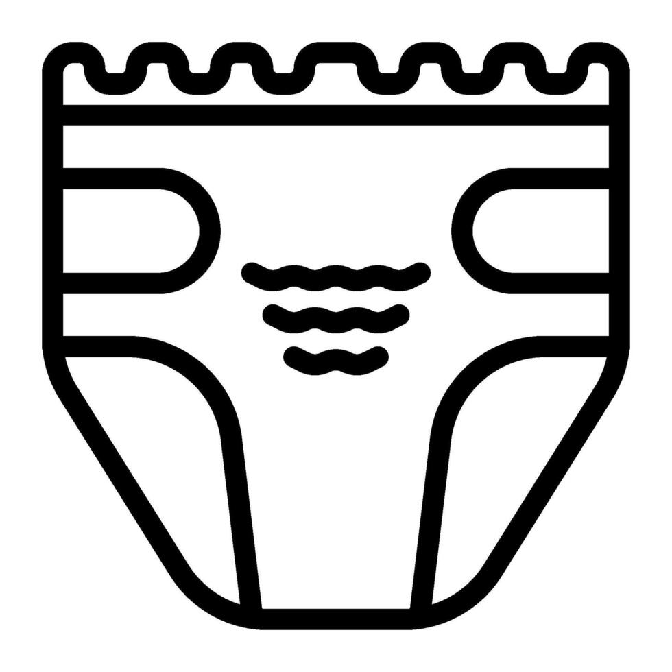 Diaper icon line style vector