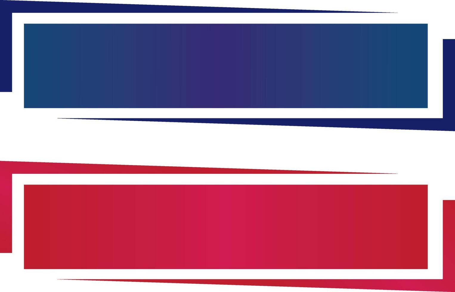 a set of red, blue and white banners with a red, white and blue background vector