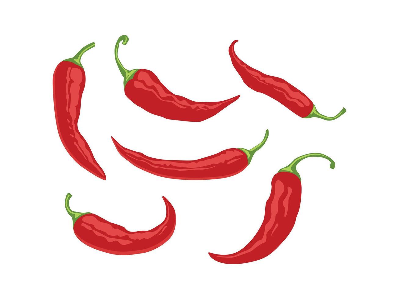 Hot red chili peppers vector