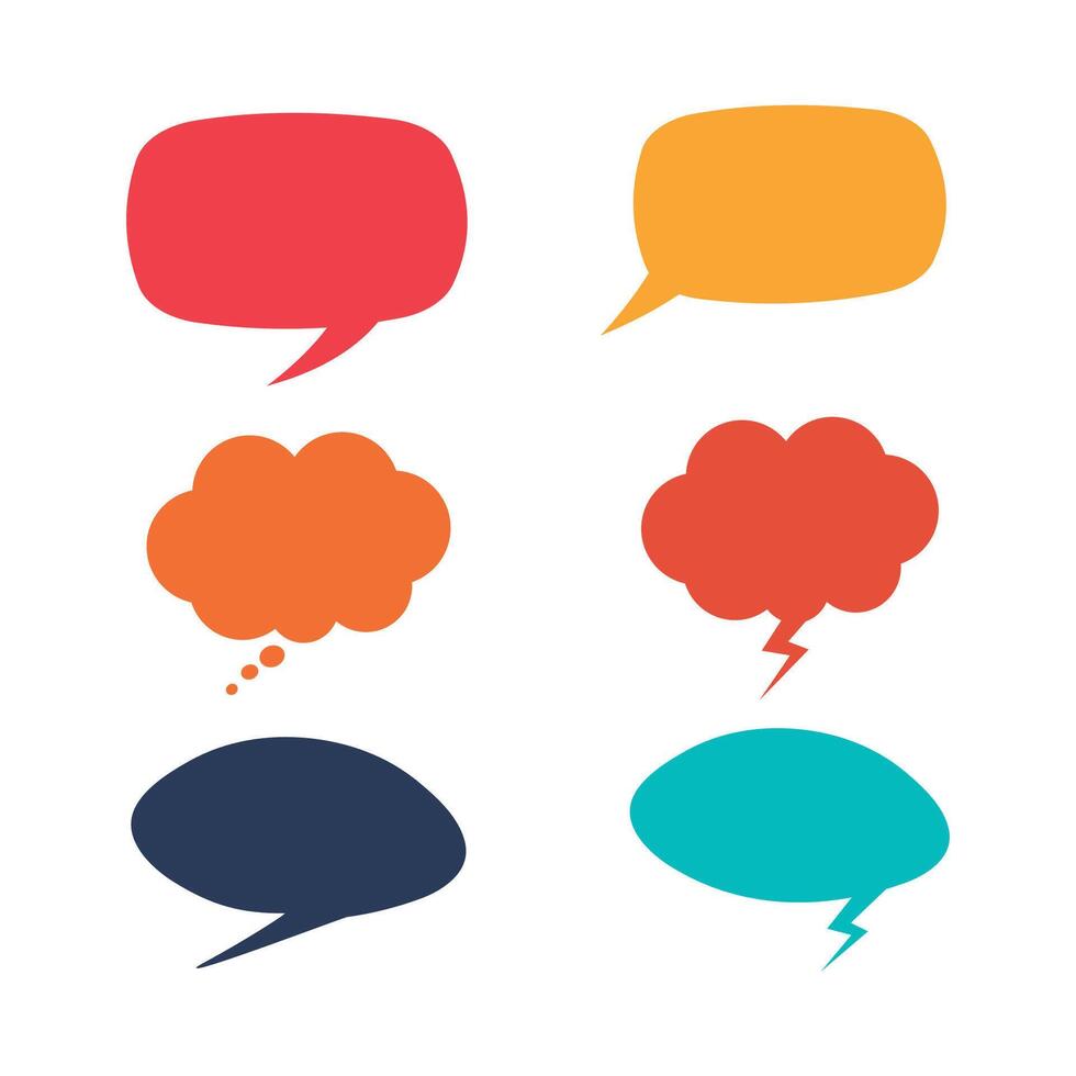 Speech bubbles set illustration vector