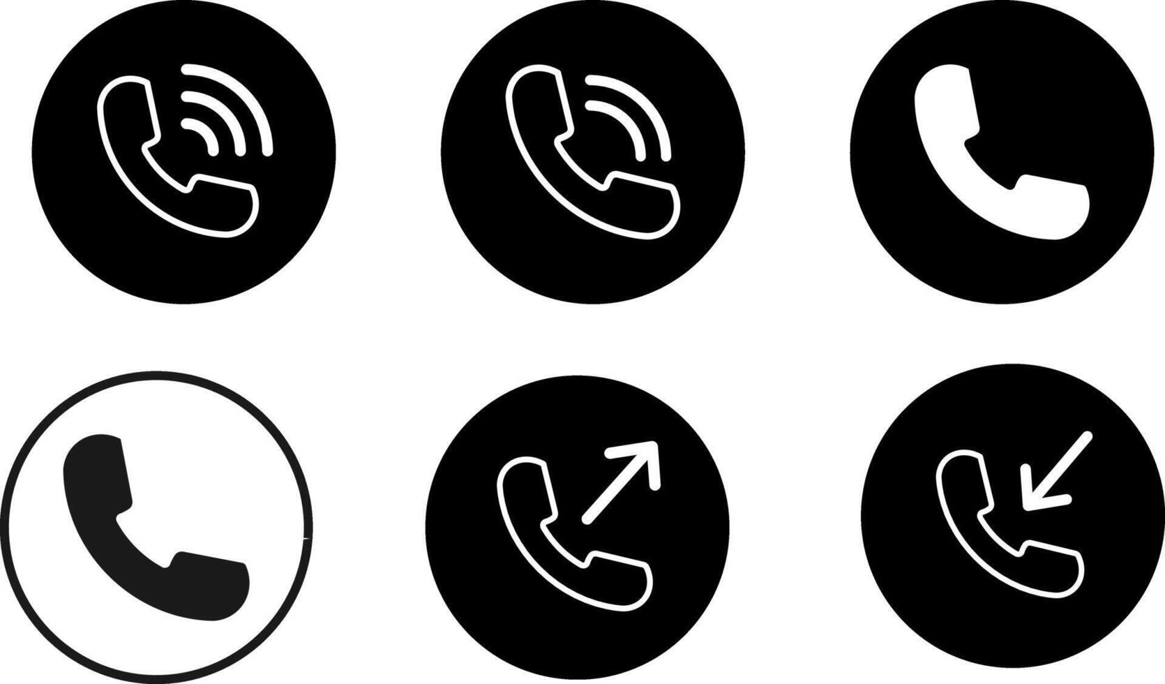 phone call icon of phone icon collection vector