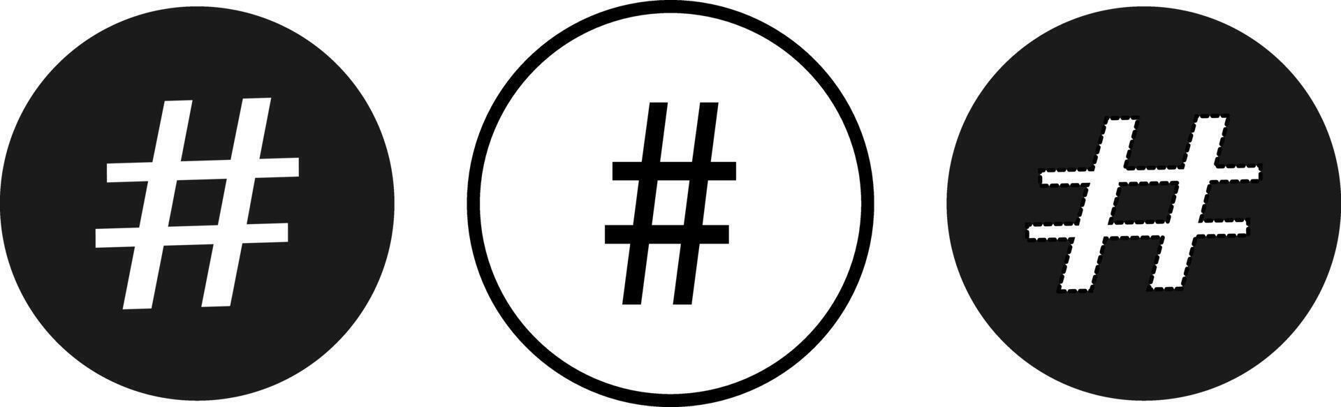 Hashtag icon illustration. hashtag icon symbol, popular trend for social media tags vector