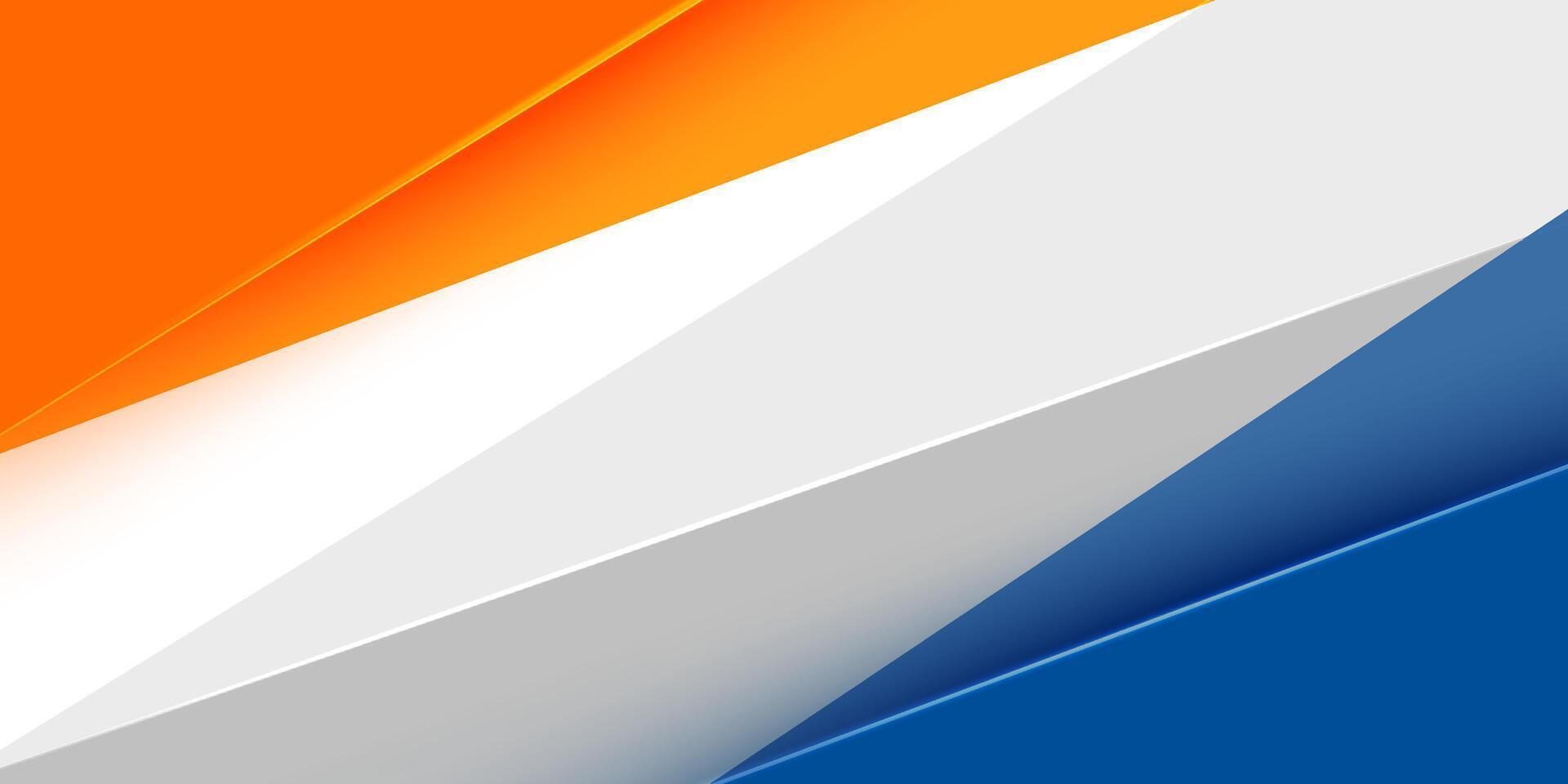 Colorful blue and orange abstract background overlap triangle design. Great for banner, poster, presentation, brochure, flyer, cover. vector