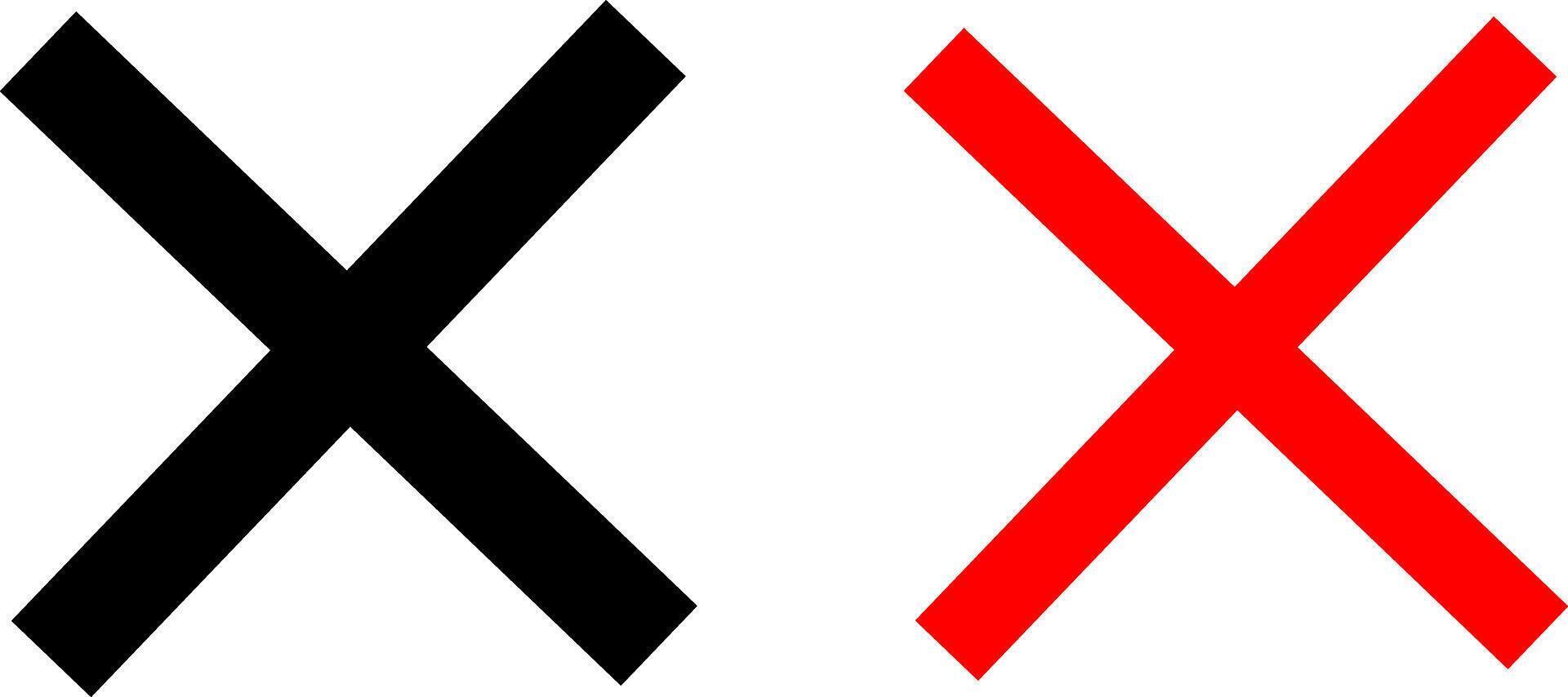 Close icon set. Delete x cross symbol. Perfect for app and web interfaces vector