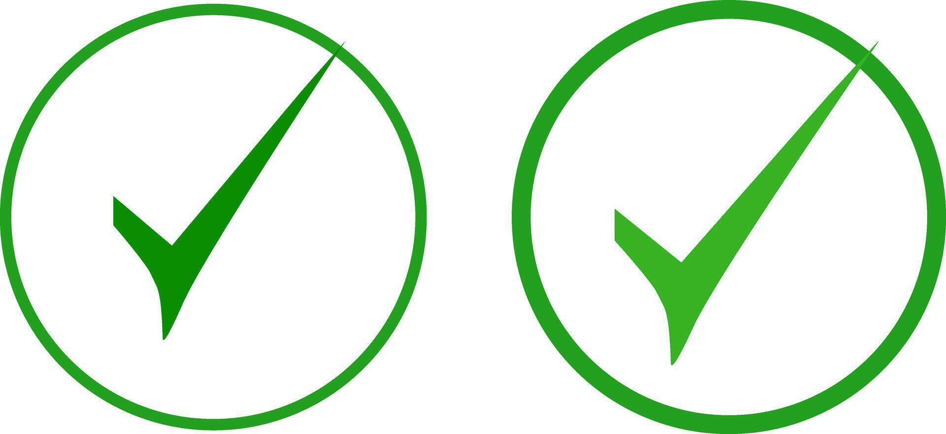 Check mark icon set with editable strokes. Check mark. vector