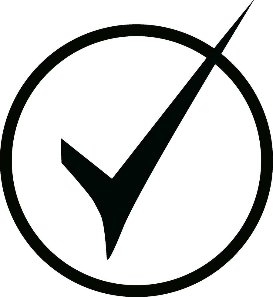 Confirm icon, stock illustration flat design style vector