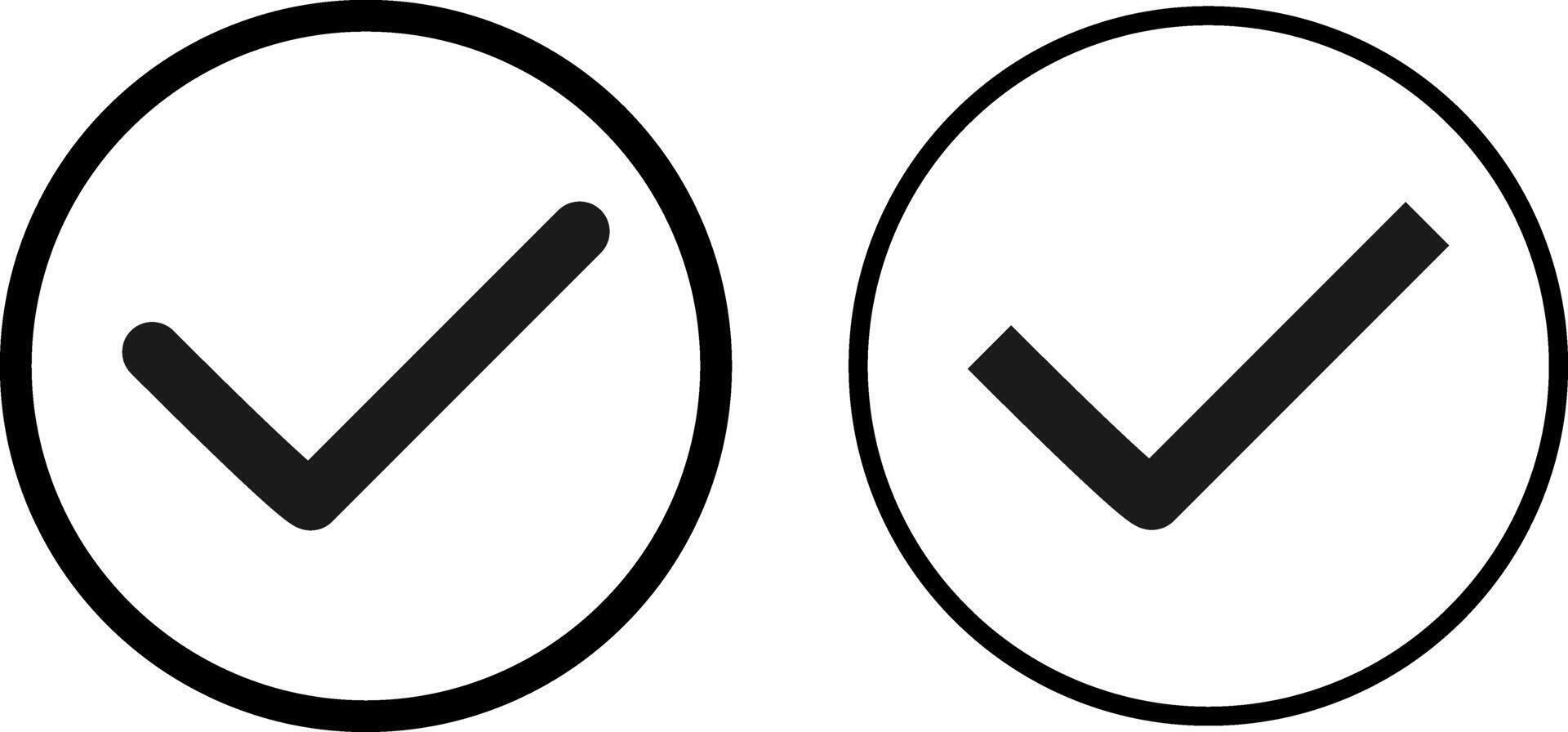 Approval check icon isolated. Check mark. Icon for design vector