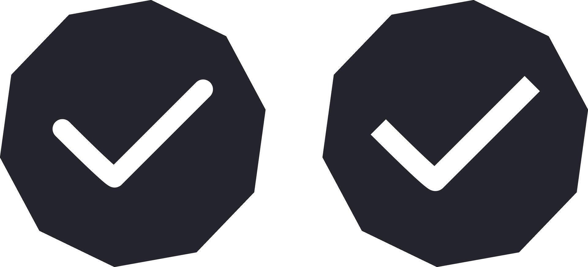 blue white check mark icon. symbol approved check mark icon. black check mark icons vector