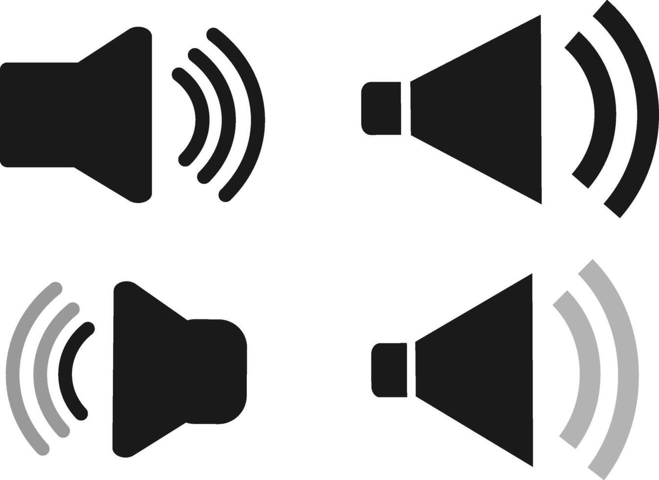 Speaker icon set. volume icon . Sound volume icons set vector