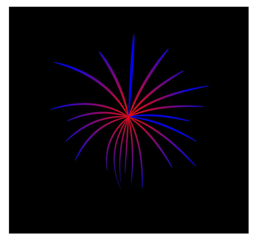firework at night, celebration firework, new year firework. vector