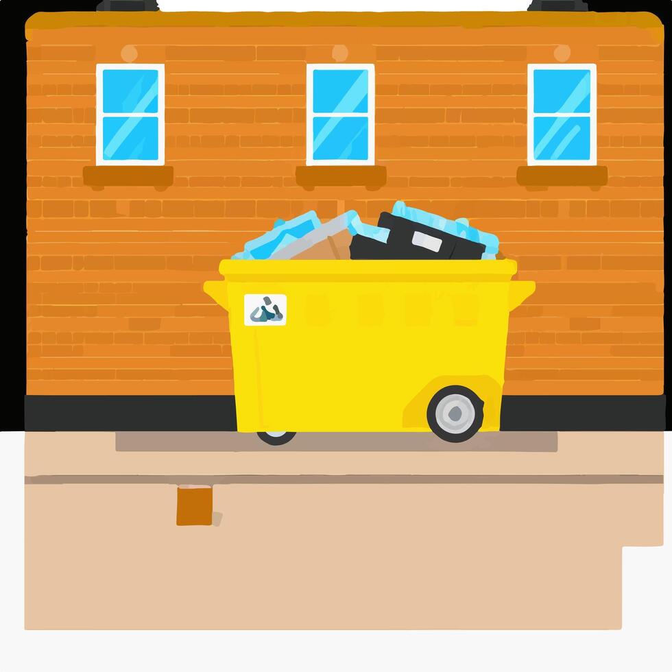 Dumpster Garbage Convenience Management Bin vector