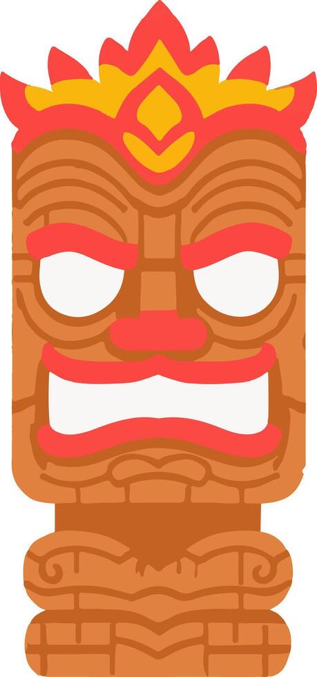 Community Polynesia Mask Totem Carving vector