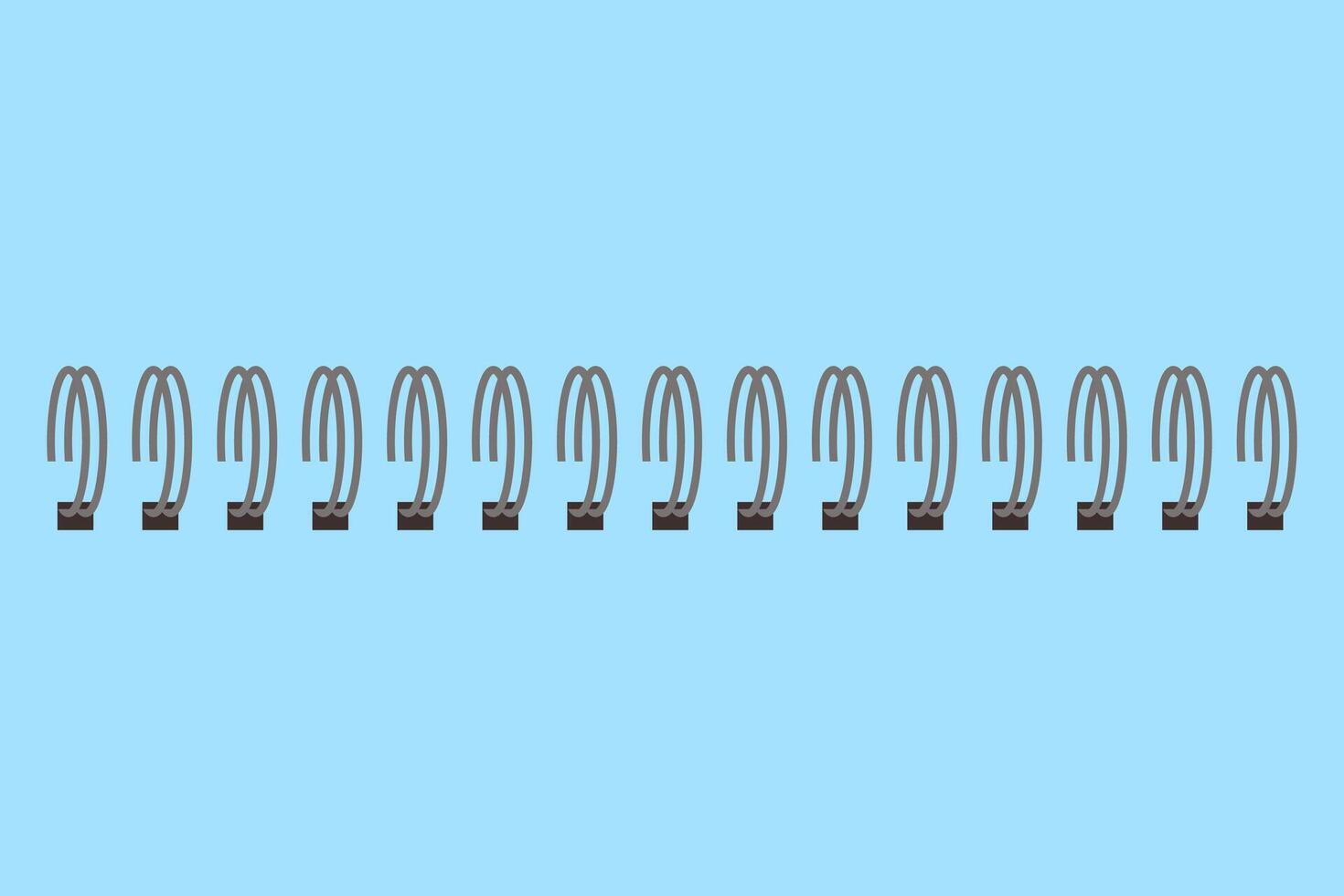 Binder for notebook illustration. vector