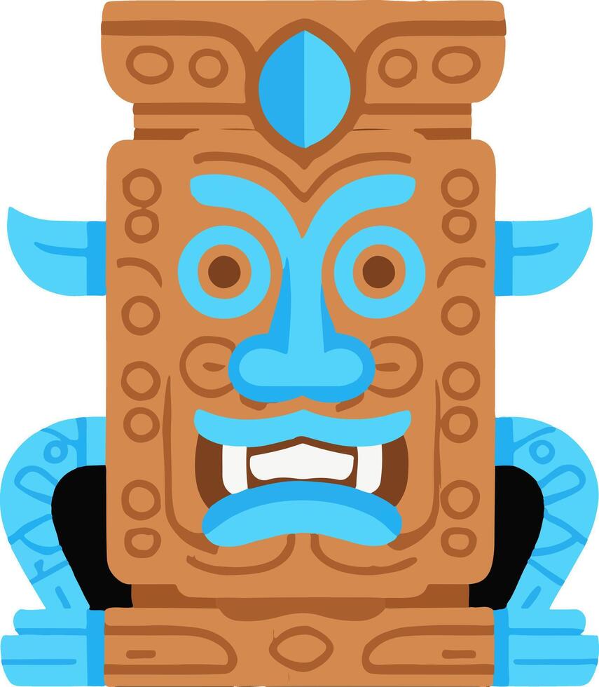 Tiki Aesthetics Mask Totem Adventure vector