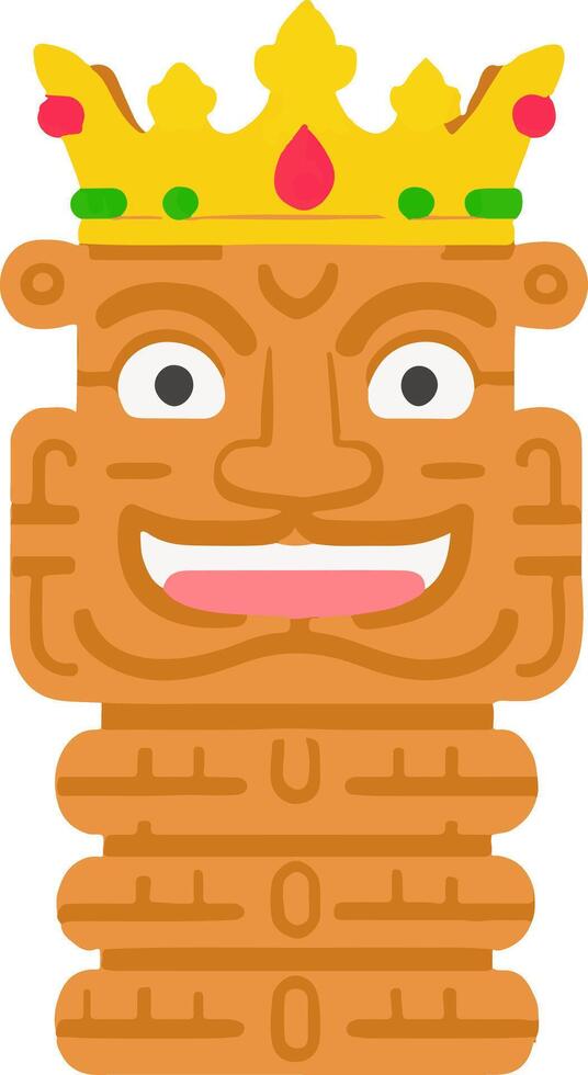 Tradition Polynesia Ornament Totem Wood vector