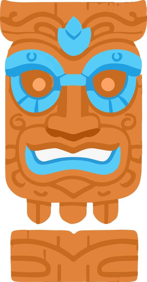 Legend Polynesia Mask Totem Tropics vector