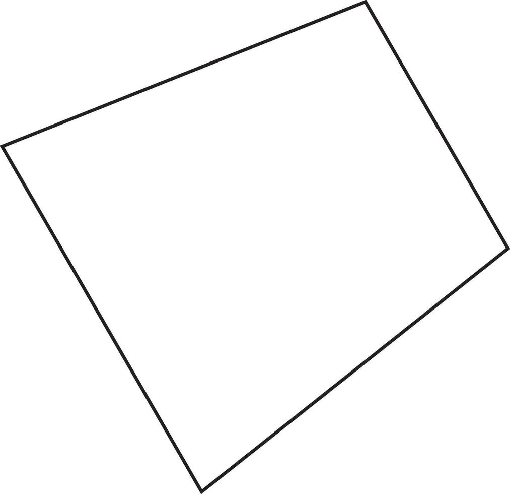 A square with a black line on it vector