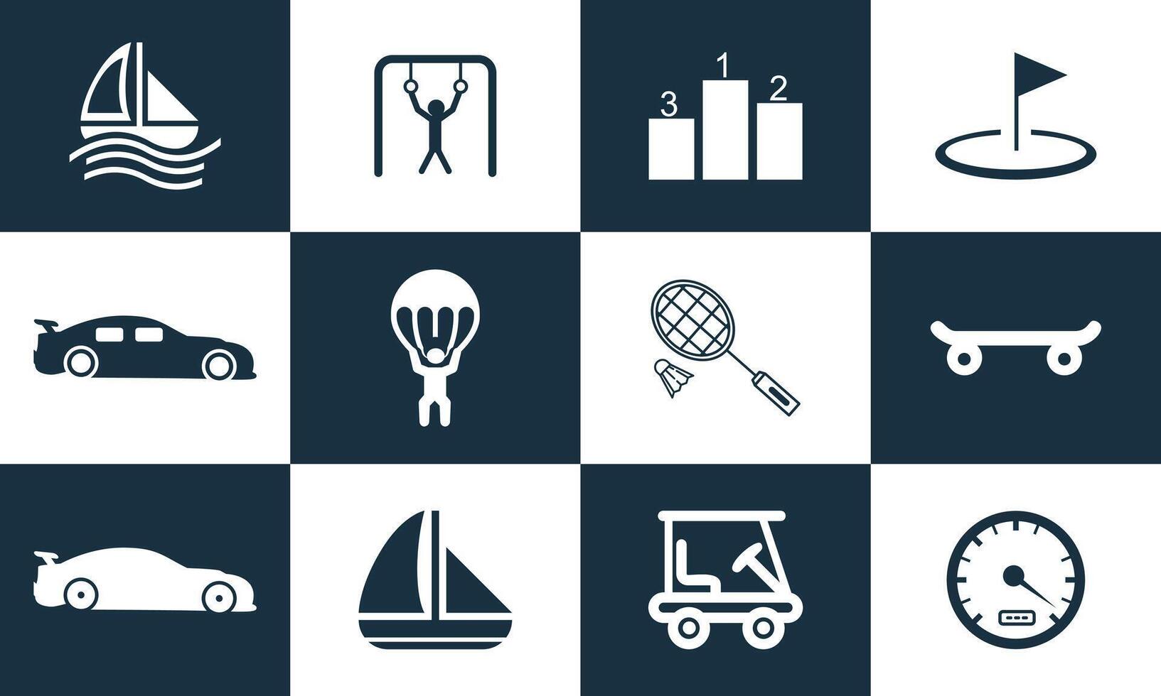 Versatile Sports Icon Set. Trophies, Balls, Medals, and Championship, Symbols vector