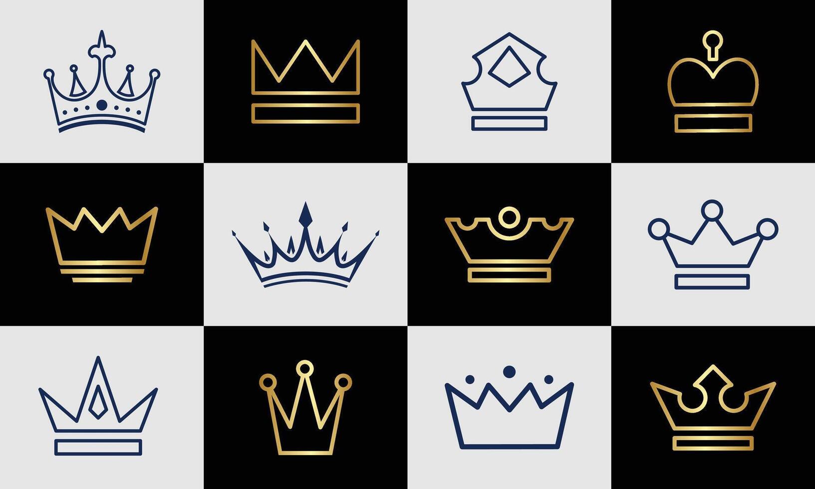 Exquisite Crown Graphics and Majestic Icons vector