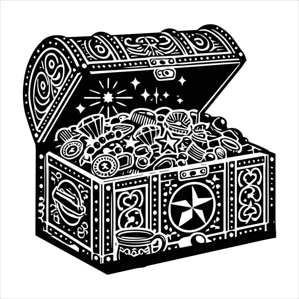 Treasure Chest of Pirates Clip Art vector