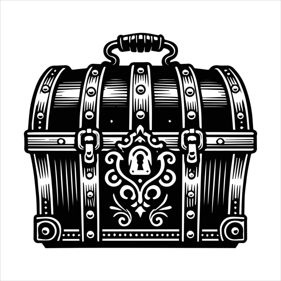 Pirate Treasure Chest Clipart Art vector