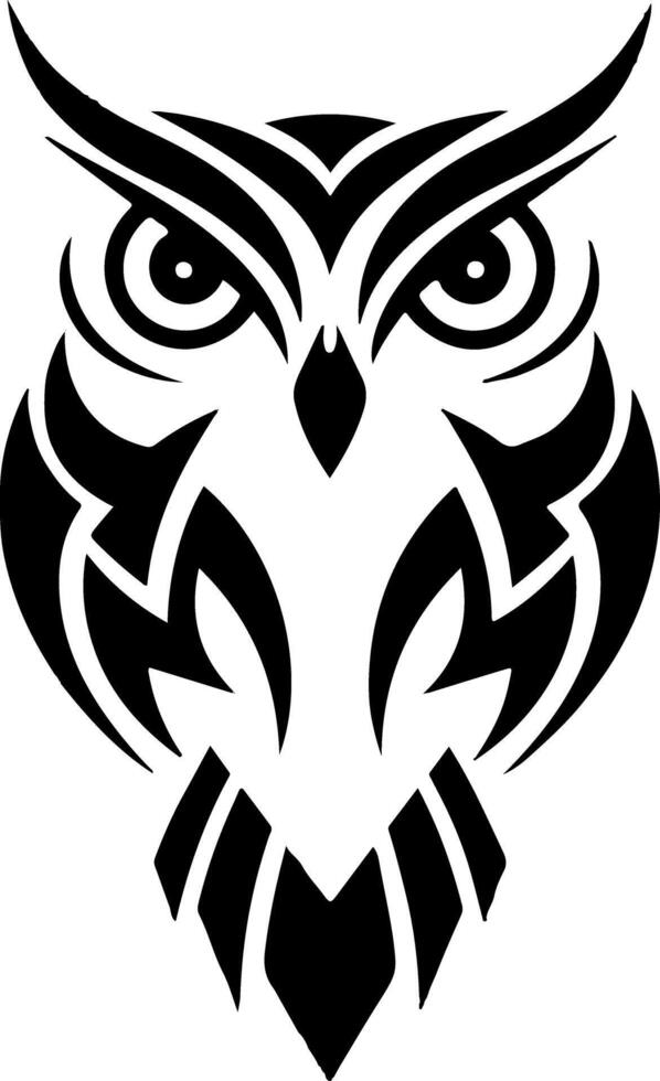 Abstract Owl Pattern Sharp and Symmetrical Design vector