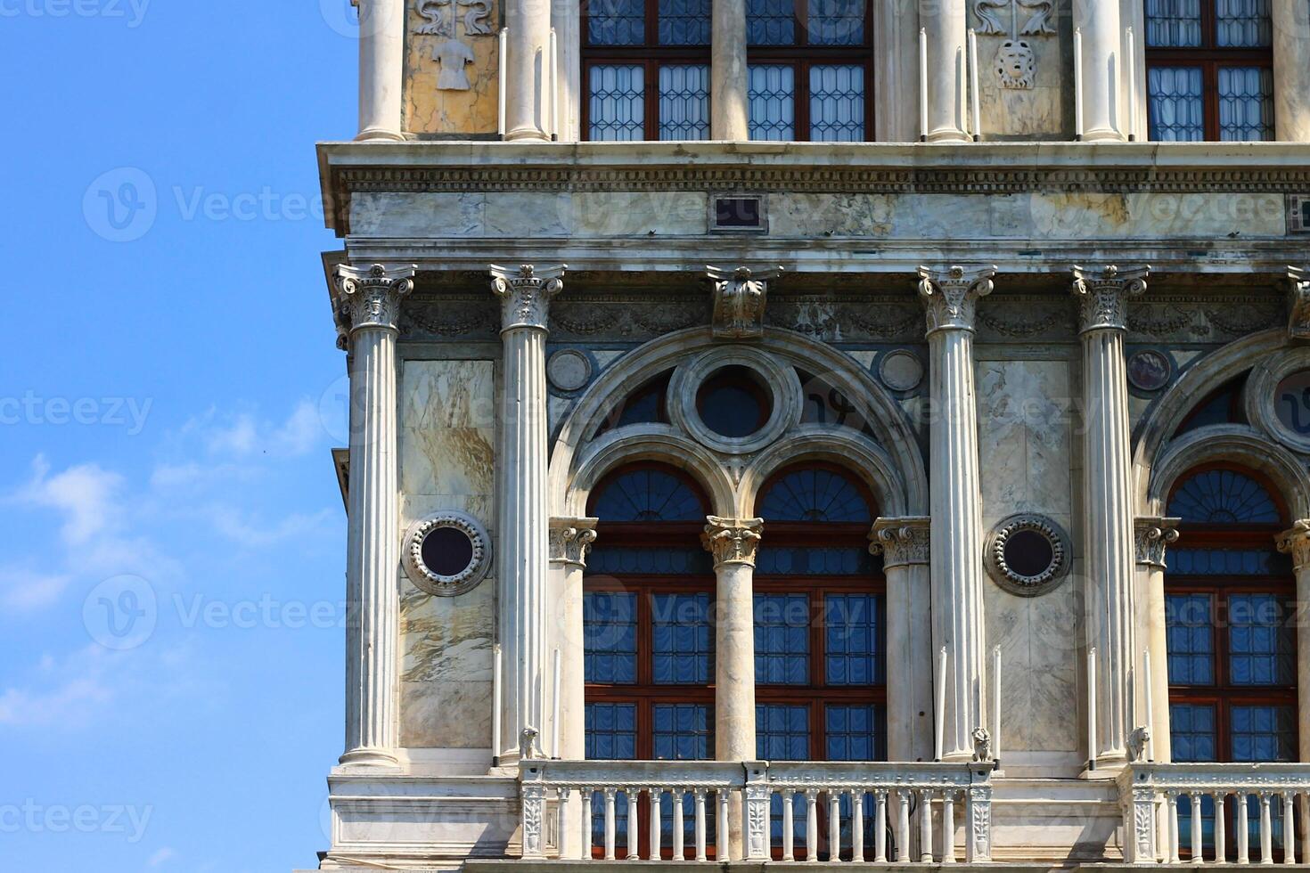 A clock tower on a building photo