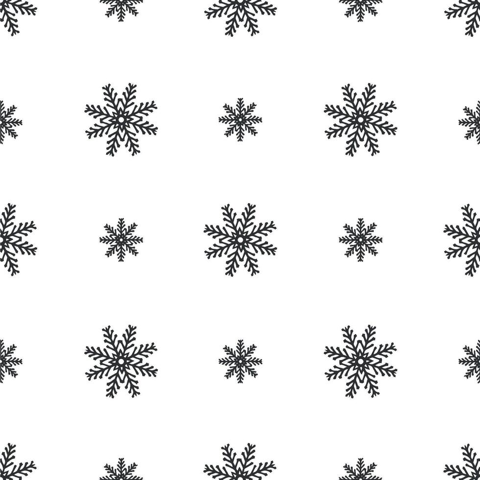 Snowflakes seamless pattern. graphic illustration for Christmas and New Year festive design. Ice stars for winter holiday background. Festive template for showcase, wallpaper, wrapping, fabric. vector