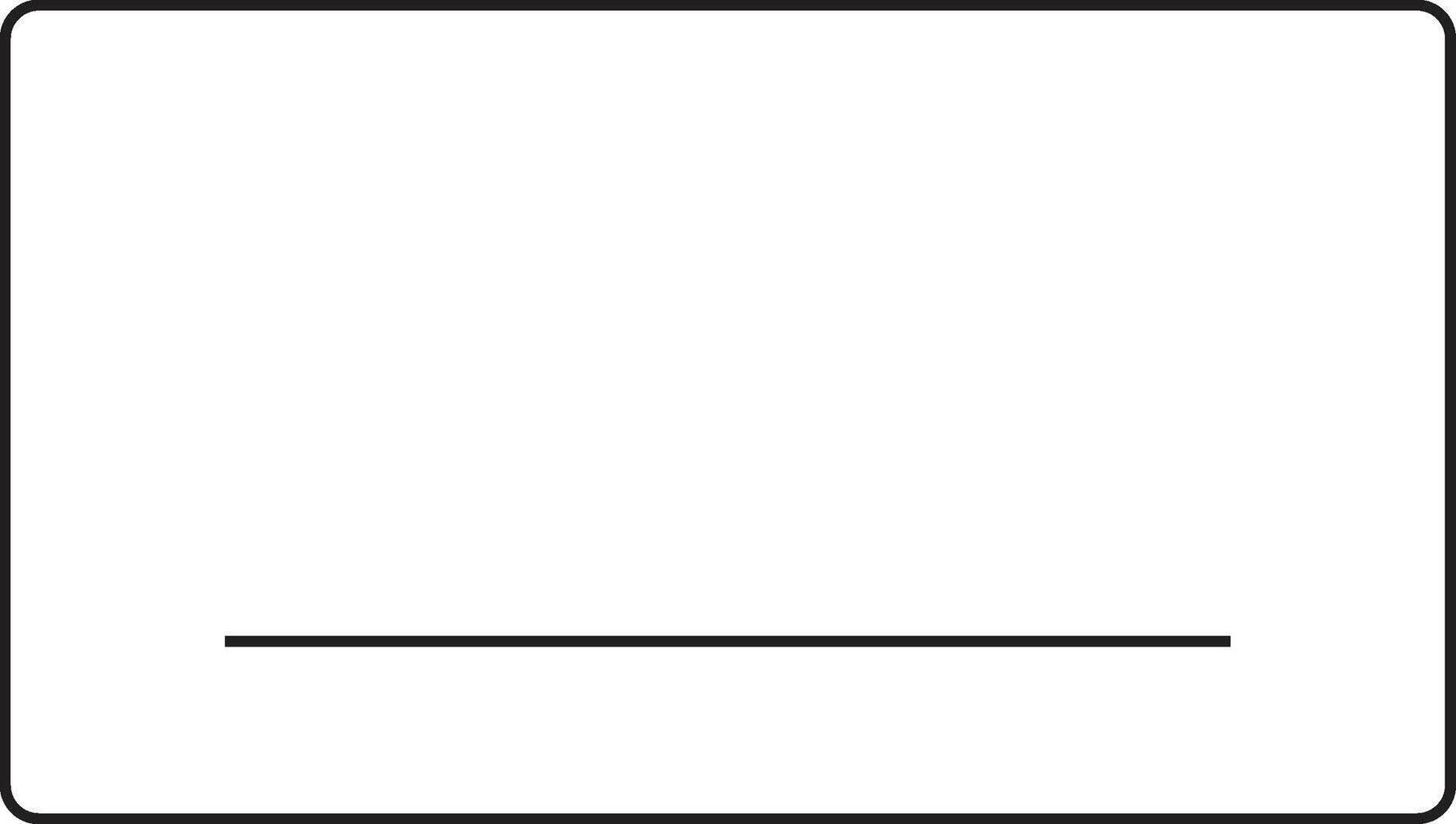 Signature box outline isolated on white background vector