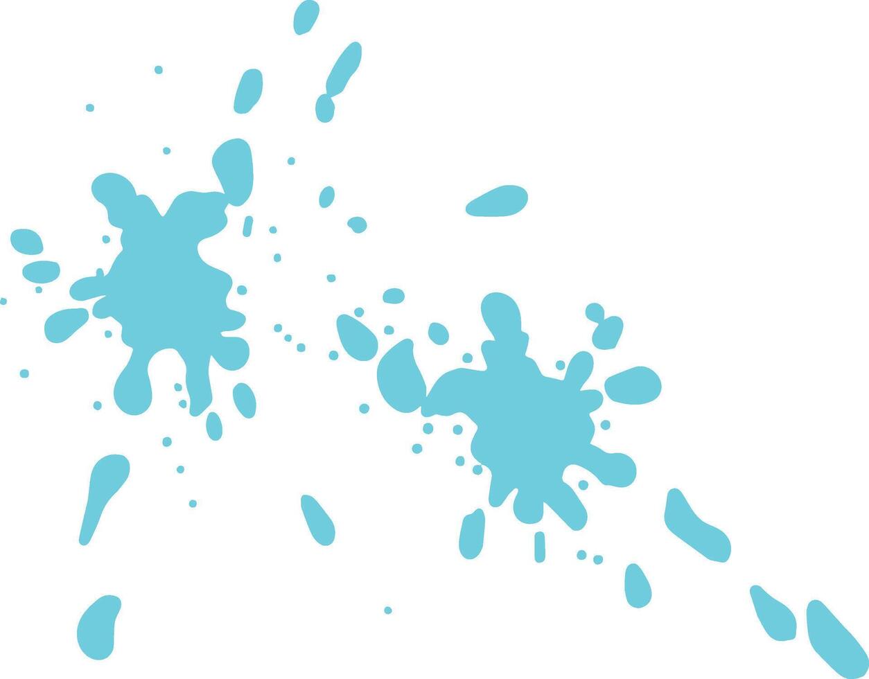 Blue paint splash. Paint splatter illustration. Artistic ink splash. Paintball blots simple icon vector