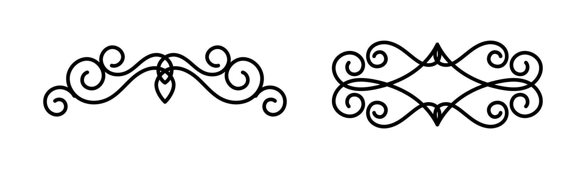 Collection of retro ornaments art vector
