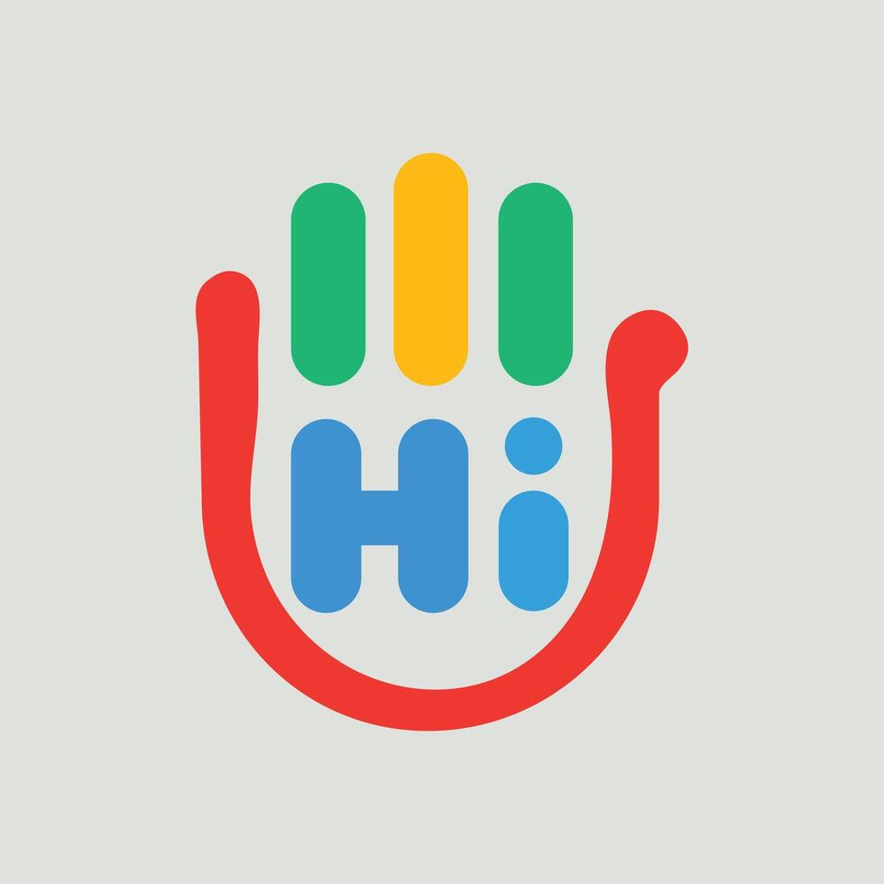 Highfive logo design or H5 logo design vector