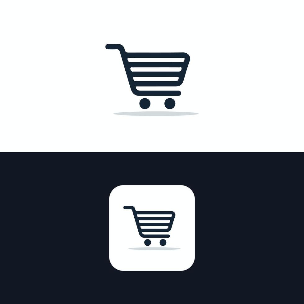 Shopping cart icon, Shopping cart line art icon for apps and websites vector