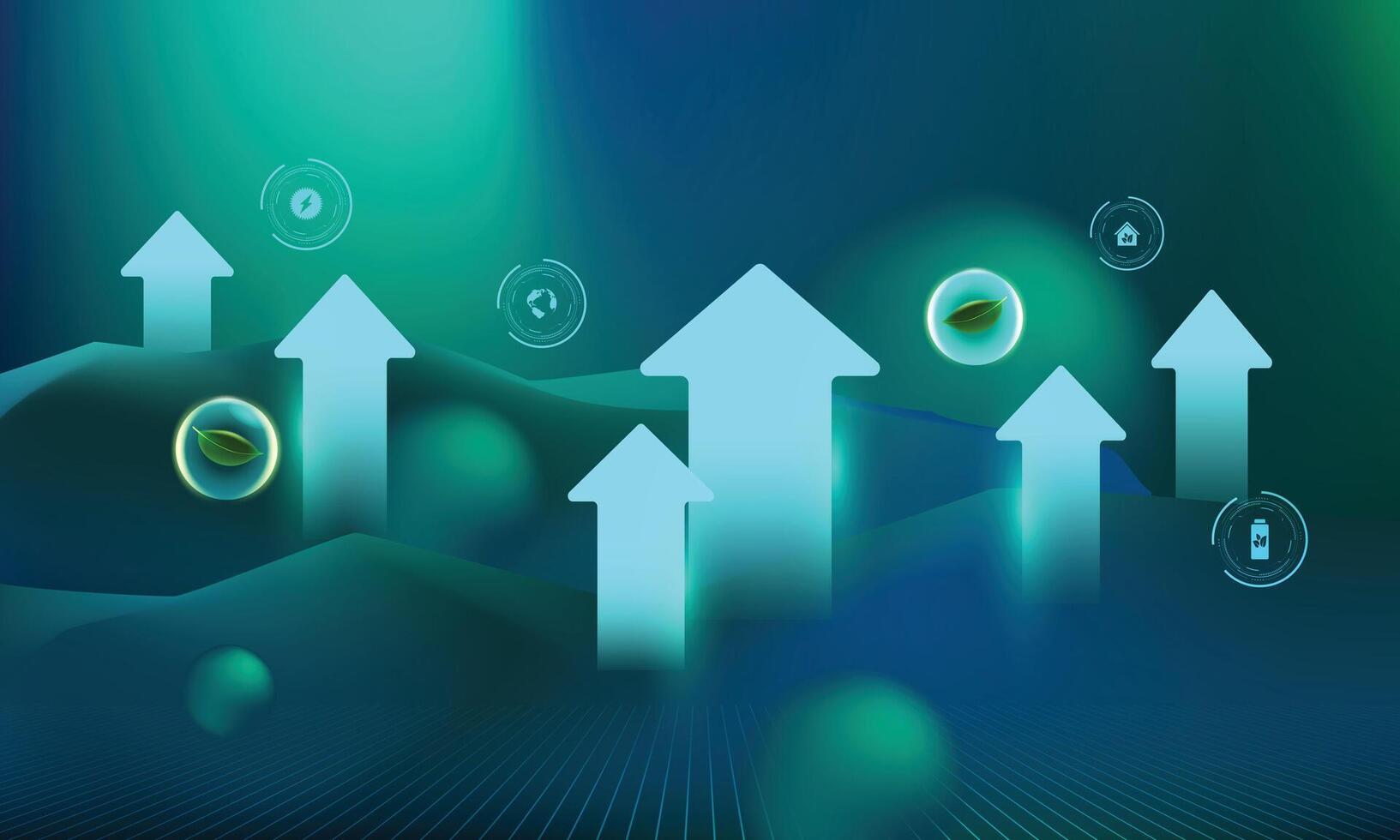 green technology futuristic, innovation and sustainability background. Environment technology.Abstract technology background. illustration. vector