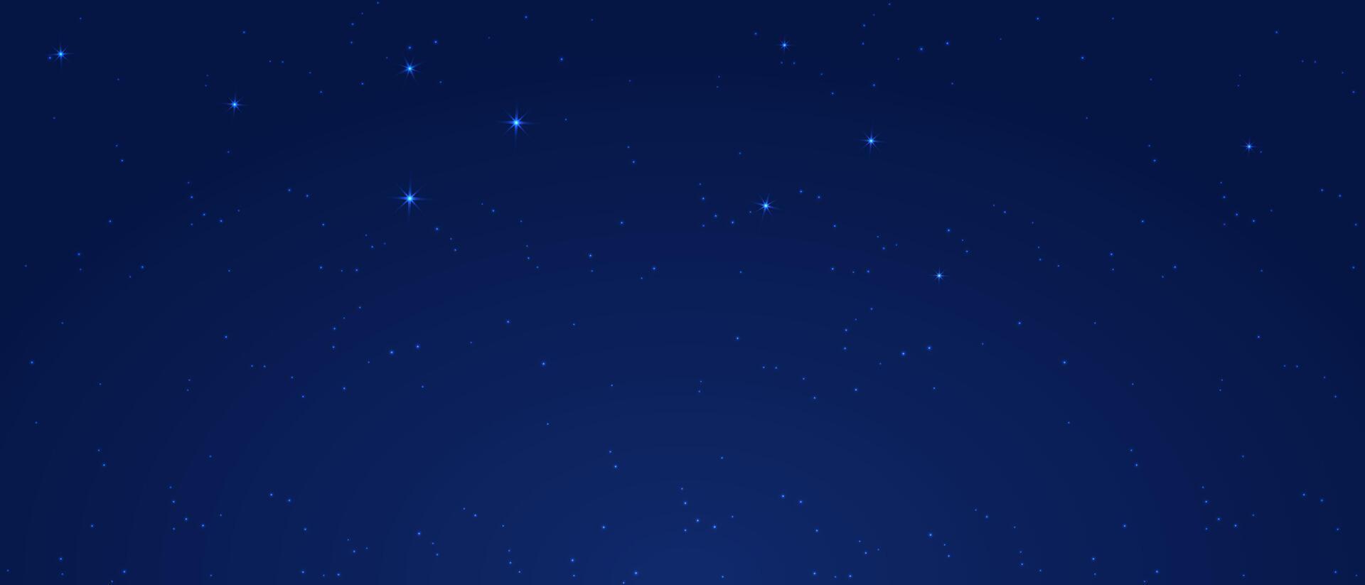 Starry night sky illustration background design vector