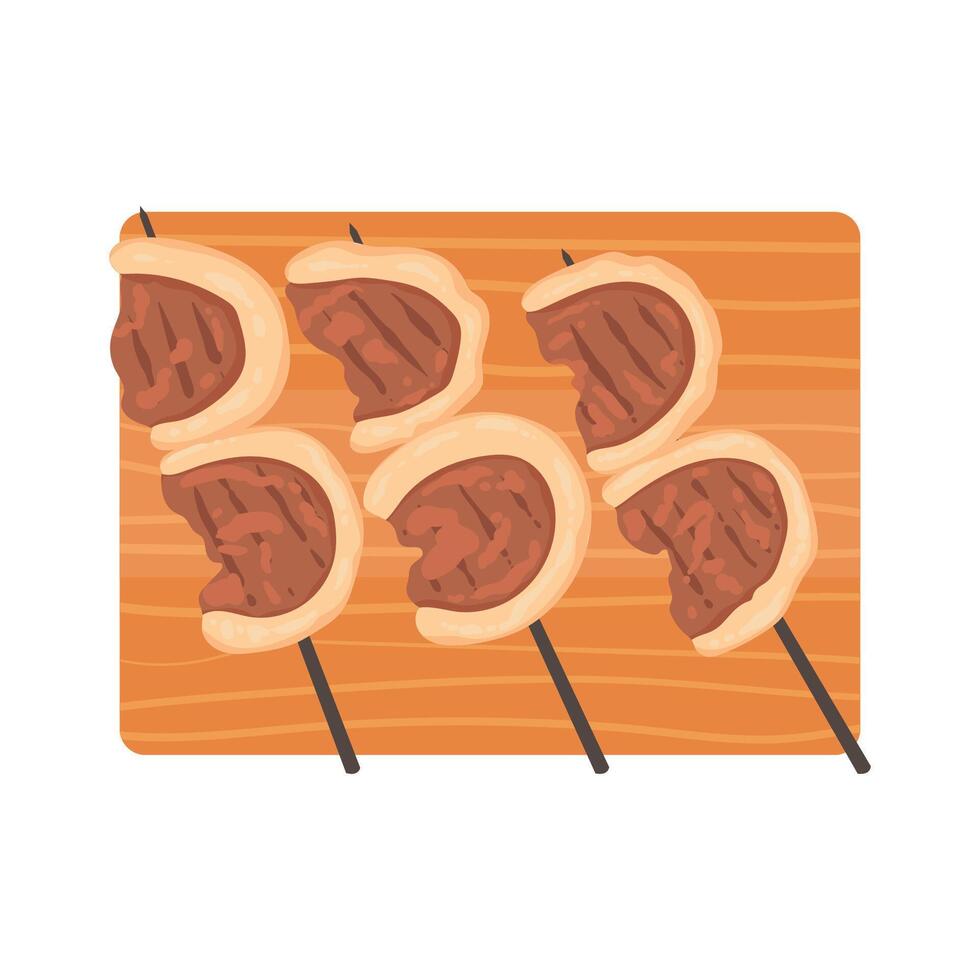 picanha food from brazil vector