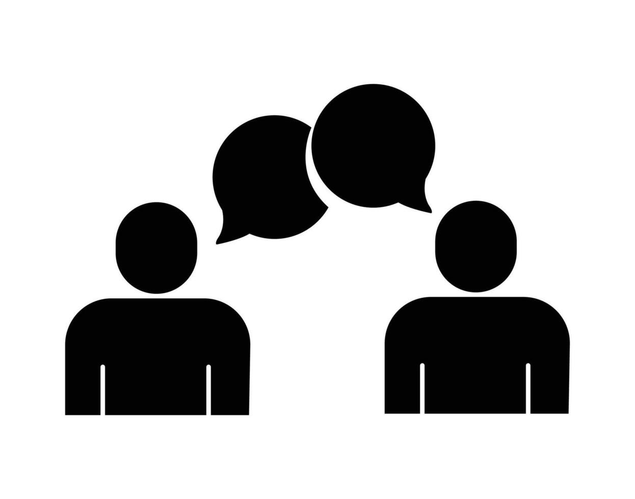 people icon with speech bubbles vector