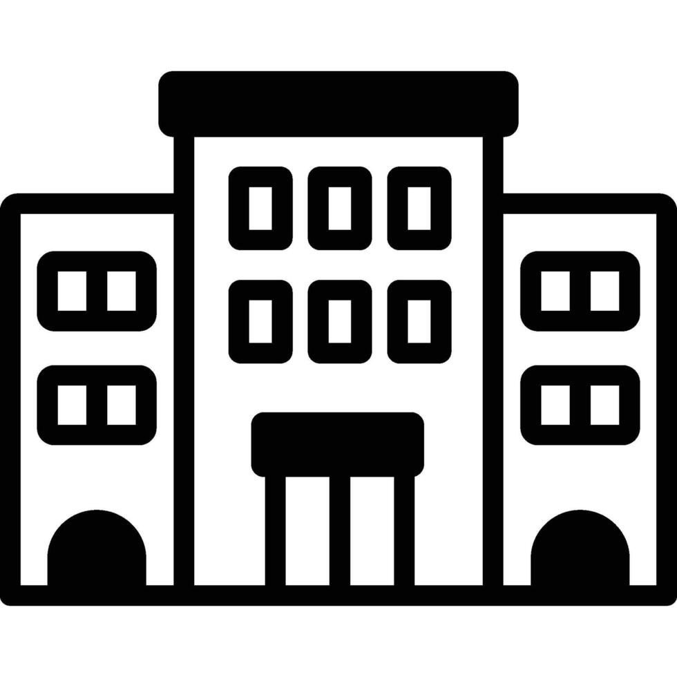 School Building illustration with isolated background vector