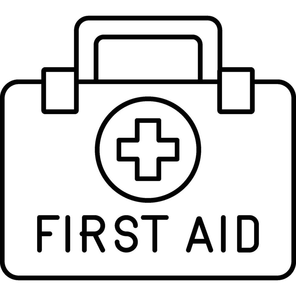 First aid kit illustration with isolated background vector