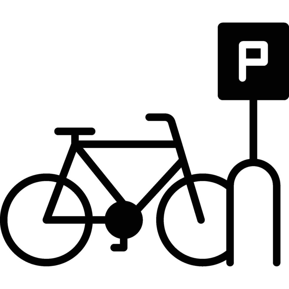 Bike rack illustration with isolated background vector