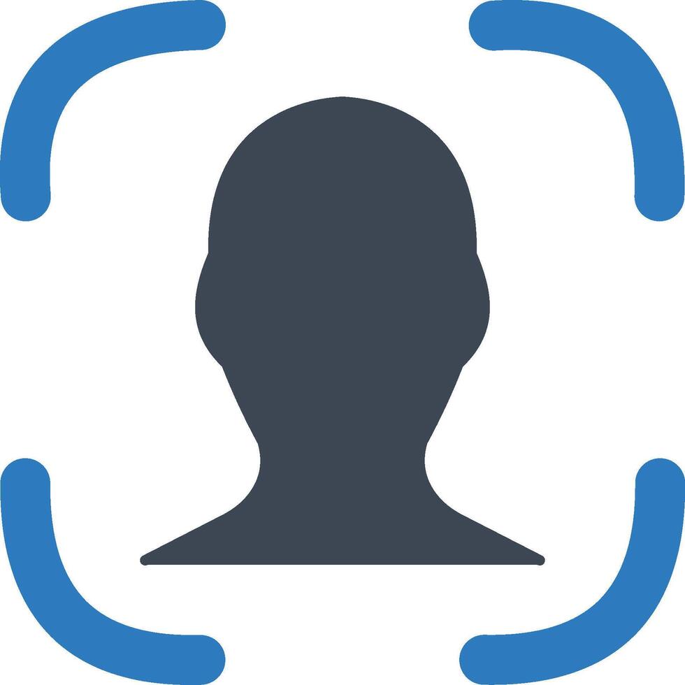 Face Recognition illustration with isolated background vector