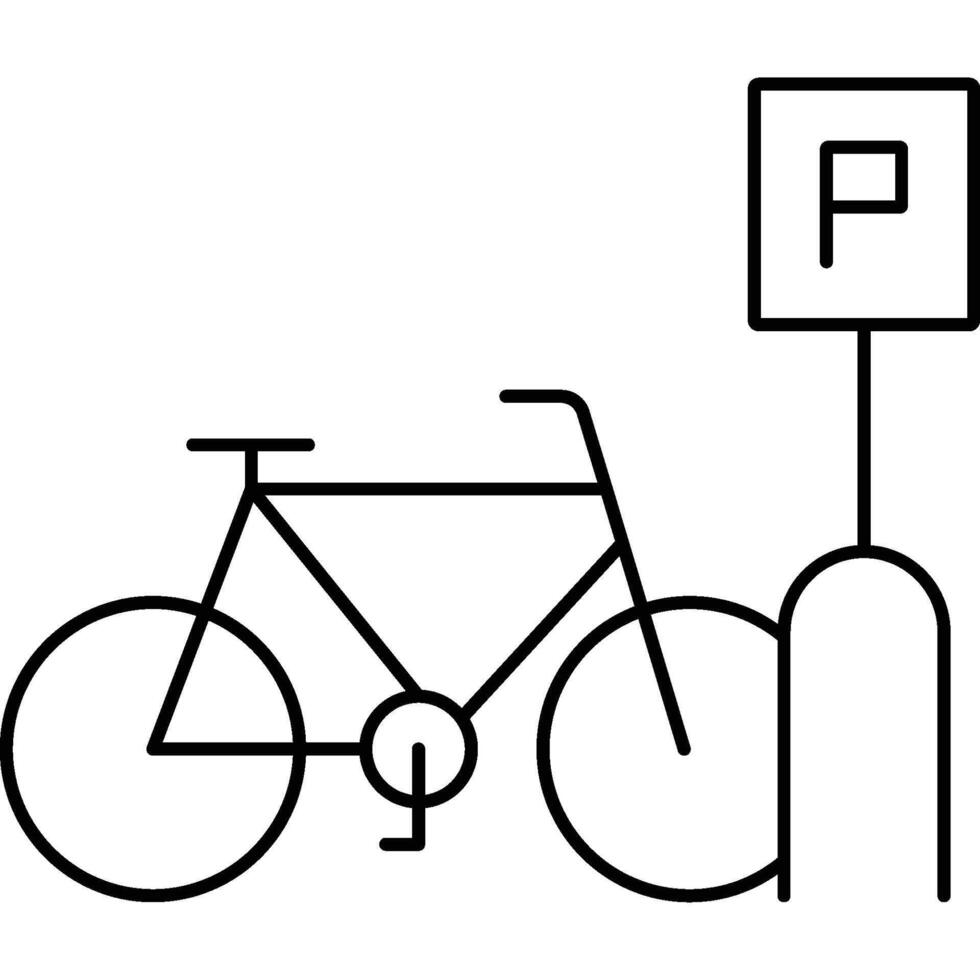 Bike rack illustration with isolated background vector
