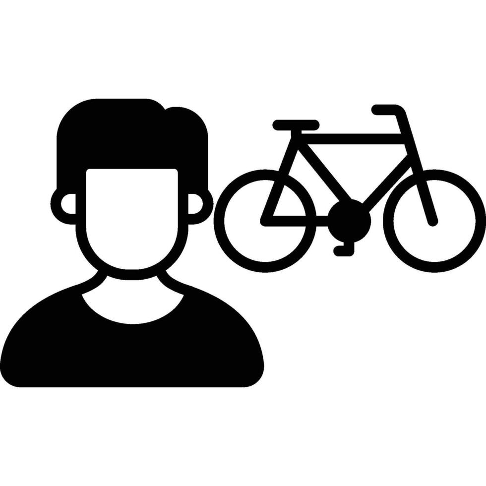 Cyclist male illustration with isolated background vector